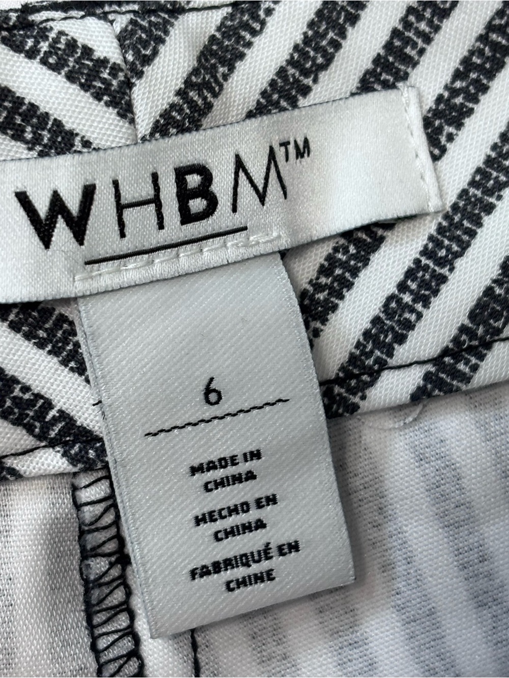 NWOT WHBM Pinstripe Fitted Blazer W/ Matching Shorts Black/ White Size 6 - Picture 13 of 16